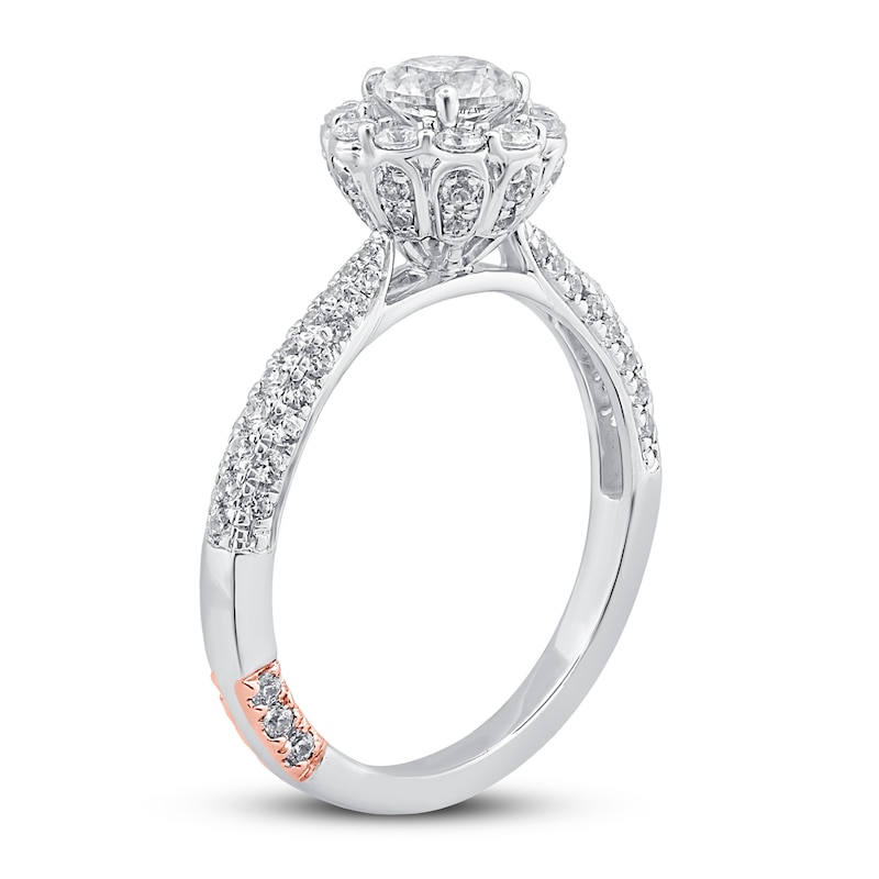 Previously Owned Pnina Tornai Romantic Rose Diamond Engagement Ring 1-1/4 ct tw Round 14K White Gold