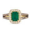 Thumbnail Image 3 of Previously Owned Le Vian Natural Emerald Ring 3/4 ct tw Diamonds 14K Honey Gold