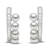 Thumbnail Image 0 of Yoko London Akoya Cultured Pearl Earrings 1/3 ct tw Diamonds 18K White Gold