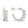 Thumbnail Image 1 of Yoko London Akoya Cultured Pearl Earrings 1/3 ct tw Diamonds 18K White Gold