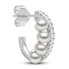 Thumbnail Image 2 of Yoko London Akoya Cultured Pearl Earrings 1/3 ct tw Diamonds 18K White Gold