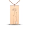 Thumbnail Image 0 of Personalized High-Polish Flower Necklace Diamond Accent 14K Rose Gold 18"