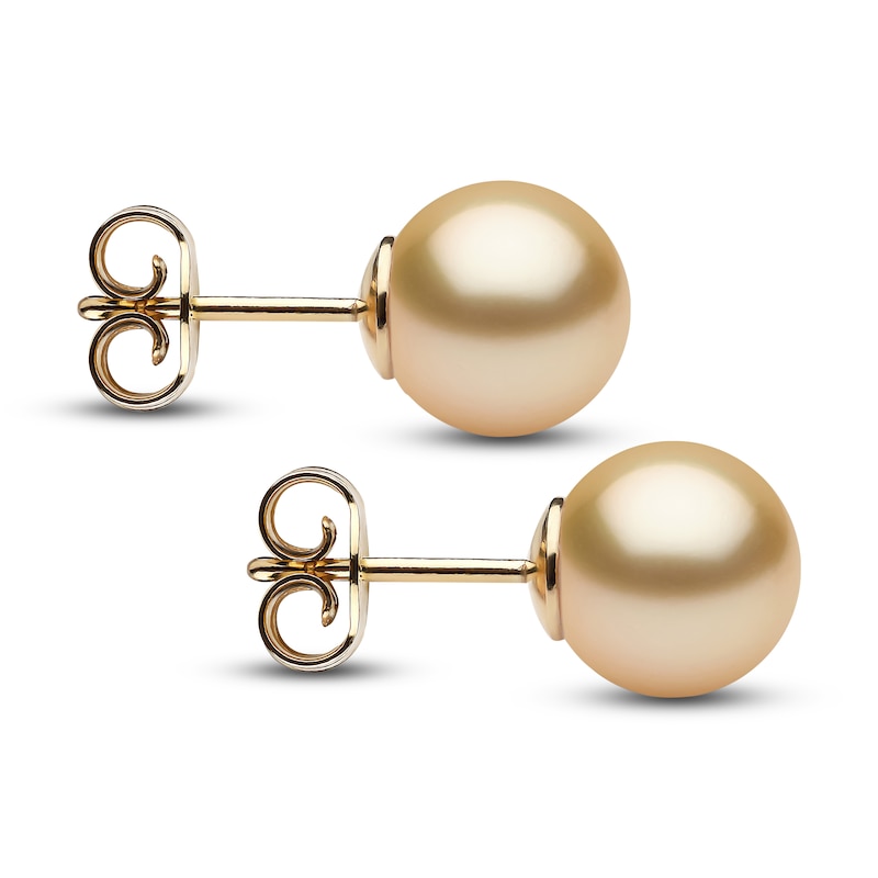 Yoko London Golden South Sea Cultured Pearl Stud Earrings 18K Yellow Gold
