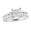 Thumbnail Image 0 of Diamond Engagement Ring 1-7/8 ct tw Princess/Round 14K White Gold