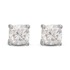 Thumbnail Image 0 of Lab-Created Diamond Solitaire Stud Earrings 1 ct tw Cushion 14K White Gold (SI2/F)