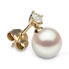Thumbnail Image 2 of Yoko London Akoya Cultured Pearl Dangle Earrings 1/3 ct tw Diamonds 18K Yellow Gold