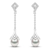 Thumbnail Image 0 of Yoko London White Freshwater Cultured Pearl Dangle Earrings 1/8 ct tw Diamonds 18K White Gold