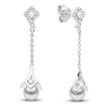 Thumbnail Image 2 of Yoko London White Freshwater Cultured Pearl Dangle Earrings 1/8 ct tw Diamonds 18K White Gold