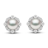 Thumbnail Image 0 of Yoko London Freshwater Cultured Pearl Stud Earrings 1/4 ct tw Diamonds 18K White Gold