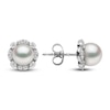 Thumbnail Image 1 of Yoko London Freshwater Cultured Pearl Stud Earrings 1/4 ct tw Diamonds 18K White Gold