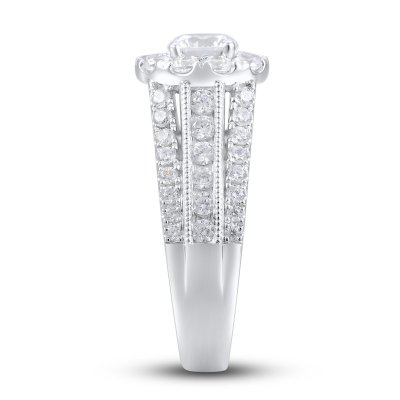 Diamond Engagement Ring 2-1/4 ct tw Round 14K White Gold