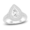 Thumbnail Image 0 of Diamond Engagement Ring 1-1/4 ct tw Pear-shaped/Round 14K White Gold