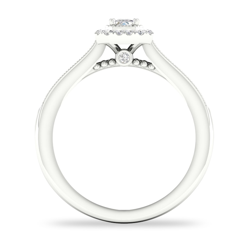 Diamond Ring 1/3 ct tw Emerald-cut 14K White Gold