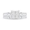 Thumbnail Image 2 of Diamond Bridal Set 1-1/2 ct tw Round/Princess/Baguette 14K White Gold