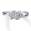 Thumbnail Image 3 of Diamond Promise Ring 1/3 ct tw Round 10K White Gold