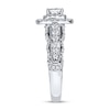 Thumbnail Image 2 of Vera Wang WISH Engagement Ring 1-1/2 ct tw Princess/Round 14K White Gold Ring