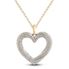 Thumbnail Image 0 of Diamond Heart Necklace 1/2 ct tw Round 14K Yellow Gold 18"