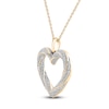Thumbnail Image 1 of Diamond Heart Necklace 1/2 ct tw Round 14K Yellow Gold 18"