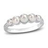 Thumbnail Image 0 of Freshwater Cultured Pearl 5-Stone Ring 1/20 ct tw Round 14K White Gold