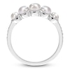Thumbnail Image 2 of Freshwater Cultured Pearl 5-Stone Ring 1/20 ct tw Round 14K White Gold