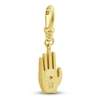 Thumbnail Image 1 of Charm'd by Lulu Frost 10K Yellow Gold White Sapphire Palm of Peace Charm