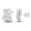 Thumbnail Image 0 of Y-Knot Diamond Stud Earrings 3/8 ct tw Round 14K White Gold