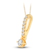 Thumbnail Image 1 of Diamond Pendant Necklace 3/8 ct tw Round 14K Yellow Gold 18"
