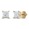 Thumbnail Image 1 of Certified Princess-Cut Diamond Solitaire Stud Earrings 3/4 ct tw 14K Yellow Gold (I/I1)