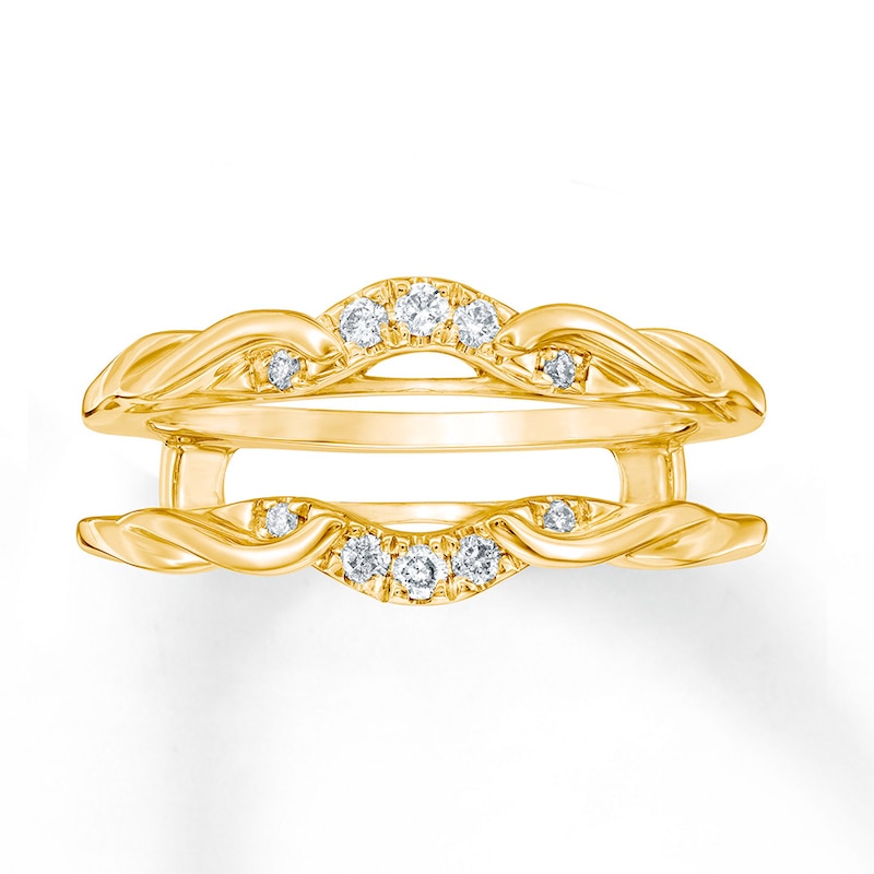 Diamond Enhancer Ring 1/8 ct tw Round-cut 14K Yellow Gold
