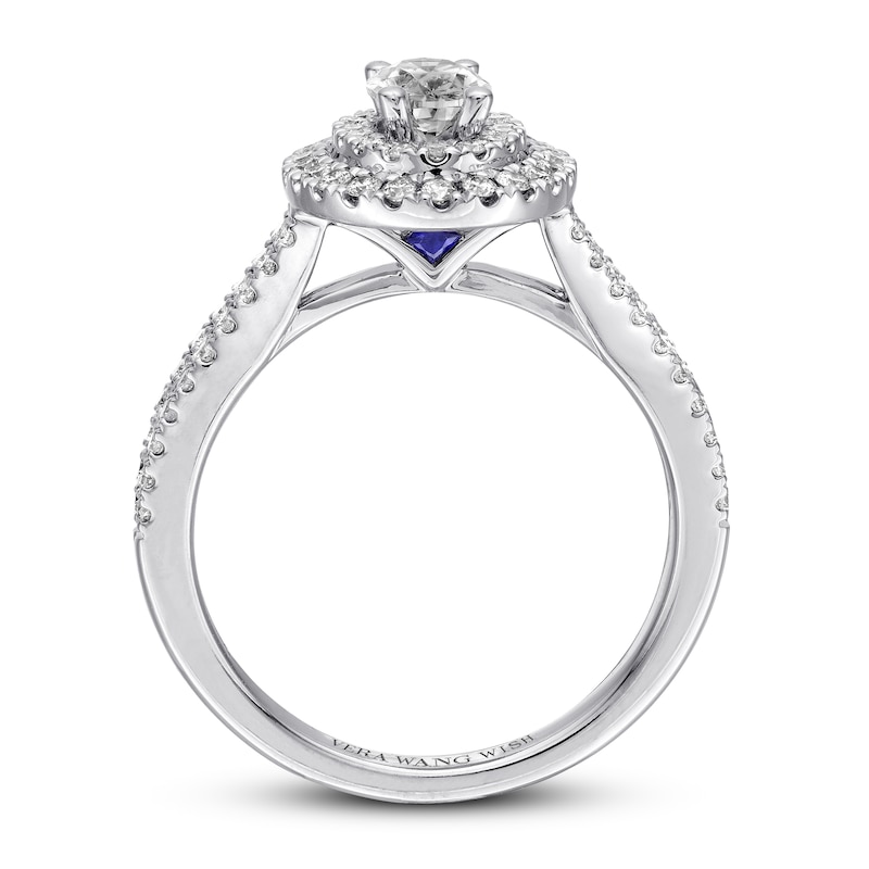 Vera Wang WISH Engagement Ring 1 ct tw Diamonds 14K White Gold Ring