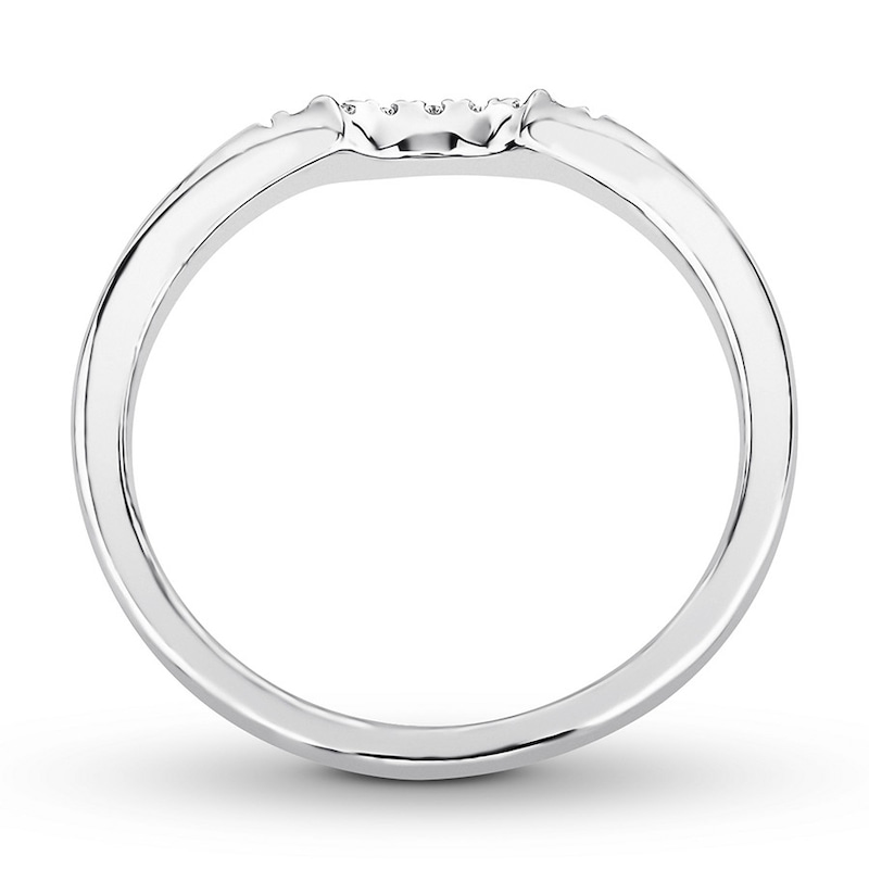 Diamond Enhancer Ring 1/15 ct tw Round-cut 14K White Gold