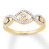 Thumbnail Image 0 of Diamond Ring 1/4 ct tw Bezel-set Round 10K Yellow Gold