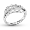 Thumbnail Image 3 of Diamond Ring 3/4 ct tw Marquise/Round 14K White Gold