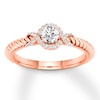 Thumbnail Image 0 of Diamond Promise Ring 3/8 ct tw Round 10K Rose Gold