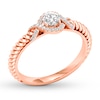 Thumbnail Image 3 of Diamond Promise Ring 3/8 ct tw Round 10K Rose Gold