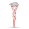 Thumbnail Image 2 of Diamond & Natural Pink Sapphire Promise Ring 1/3 carat tw Round 10K Rose Gold