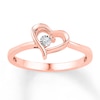 Thumbnail Image 0 of Heart Ring Diamond Accents 10K Rose Gold