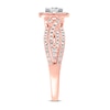 Thumbnail Image 1 of Vera Wang WISH Diamond Engagement Ring 1 ct tw Princess/Round 14K Rose Gold