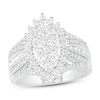 Thumbnail Image 0 of Diamond Ring 1-1/2 ct tw Round/Baguette 14K White Gold
