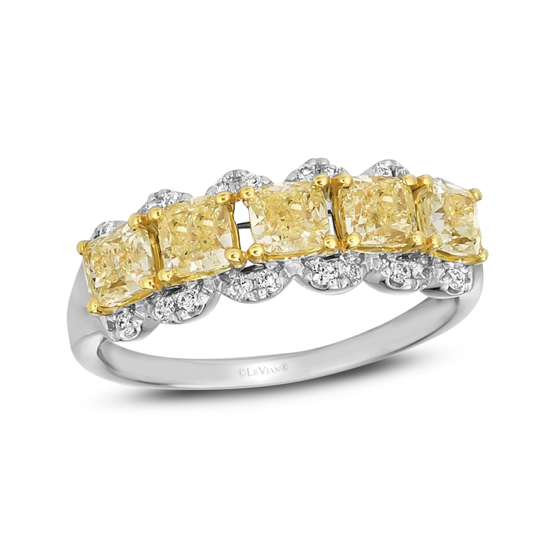 Le Vian Sunny Yellow Diamond Ring 1-5/8 ct tw 14K Vanilla Gold