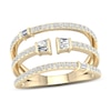 Thumbnail Image 0 of Diamond Ring 1/2 ct tw Round/Baguette 10K Yellow Gold