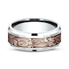 Thumbnail Image 2 of Scroll Wedding Band 14K Two-Tone Gold 8mm
