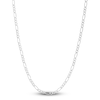 Thumbnail Image 0 of Solid Figaro Chain Necklace 14K White Gold 18" 3.0mm