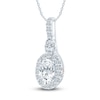 Thumbnail Image 1 of Pnina Tornai Oval & Round Diamond Pendant Necklace 3/4 ct tw 14K White Gold