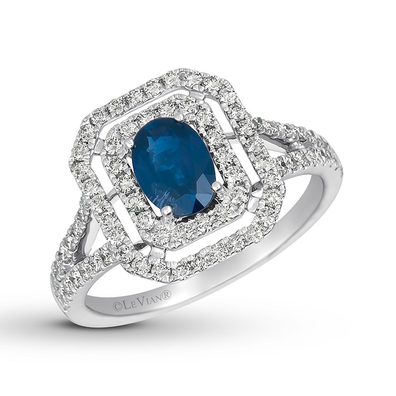 Le Vian Natural Sapphire Ring 5/8 ct tw Diamonds 14K Vanilla Gold
