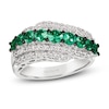 Thumbnail Image 0 of Le Vian Natural Emerald Ring 3/8 ct tw Diamonds 14K Vanilla Gold