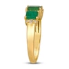 Thumbnail Image 2 of Le Vian Natural Emerald & Diamond Ring 1/6 ct tw 14K Honey Gold