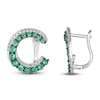 Thumbnail Image 0 of Le Vian Natural Emerald & Diamond Earring 1/3 ct tw 14K Vanilla Gold