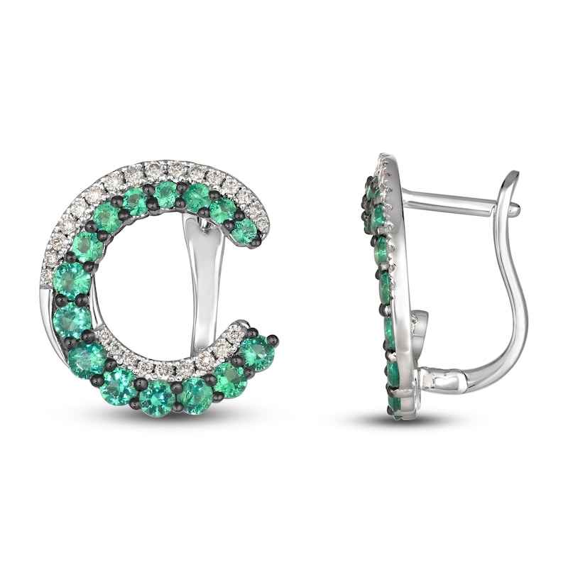 Le Vian Natural Emerald & Diamond Earring 1/3 ct tw 14K Vanilla Gold