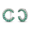 Thumbnail Image 1 of Le Vian Natural Emerald & Diamond Earring 1/3 ct tw 14K Vanilla Gold